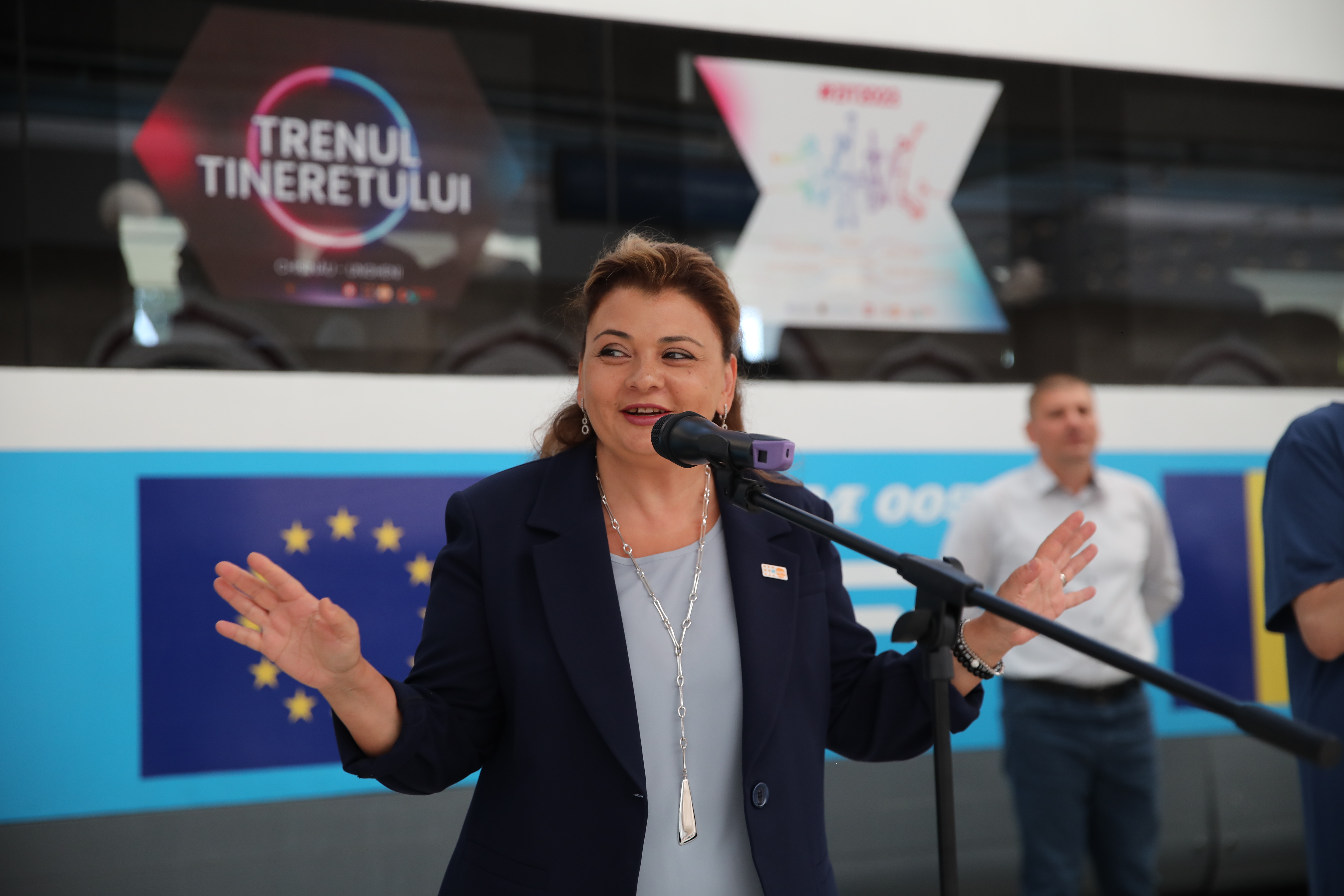 Nigina Abaszada, Reprezentanta Rezidentă UNFPA Moldova, ține un discurs