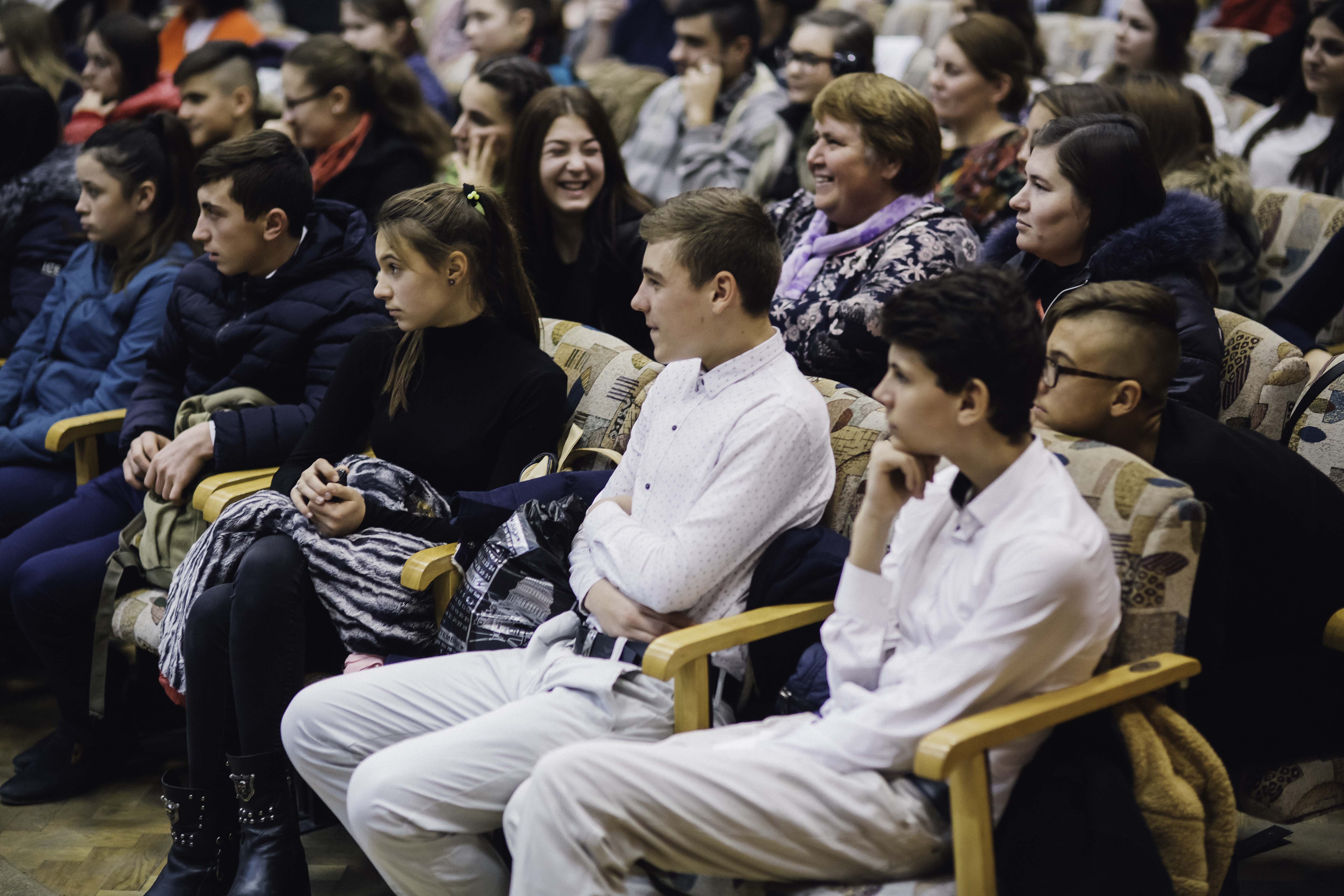 Spectators at a social theater play 