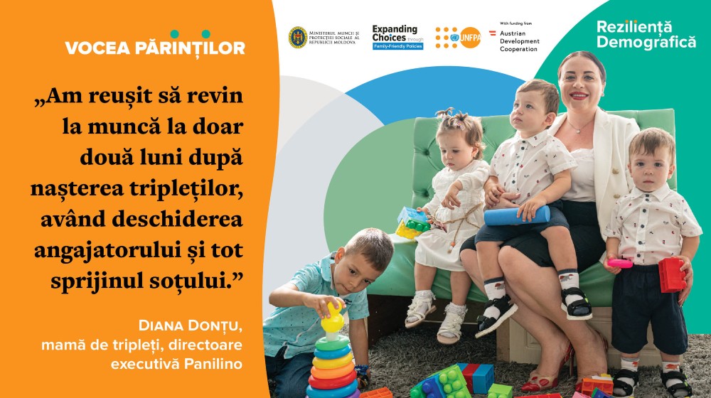 Diana Donțu, mother of triplets and Executive Director of ‘Panilino’ company
