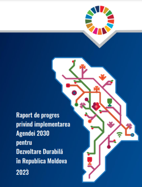 Coperta studiului cu harta Moldovei, logo-ul ODD și titlul raportului