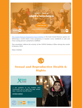 Newsletter with news regarding to sexual and reproductive health & rights
