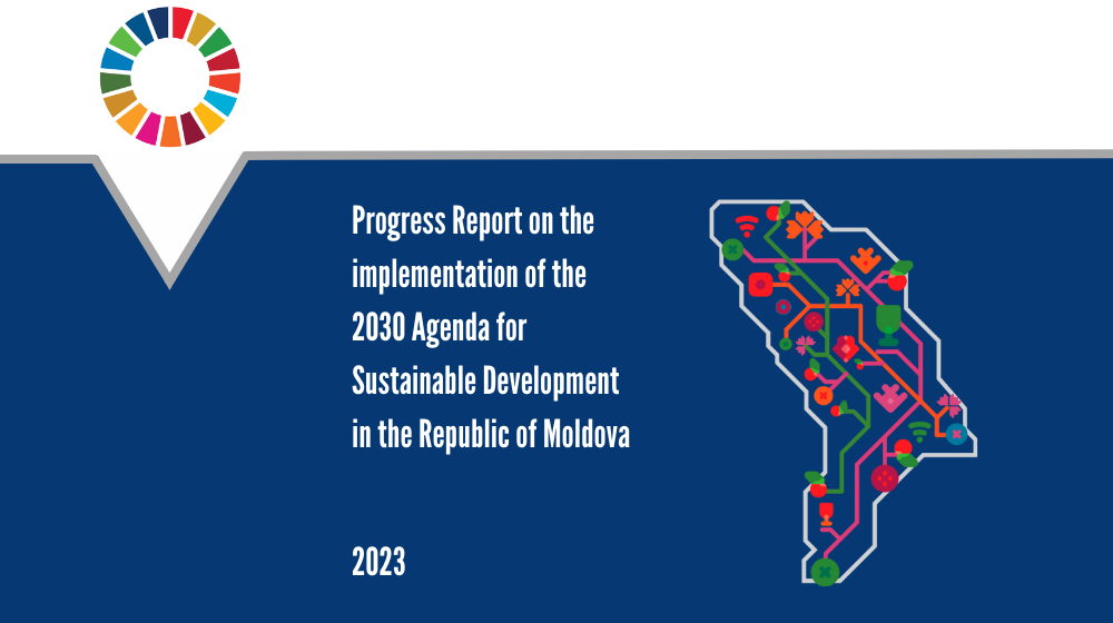 Cover of the study with Moldova's map and SDG logo