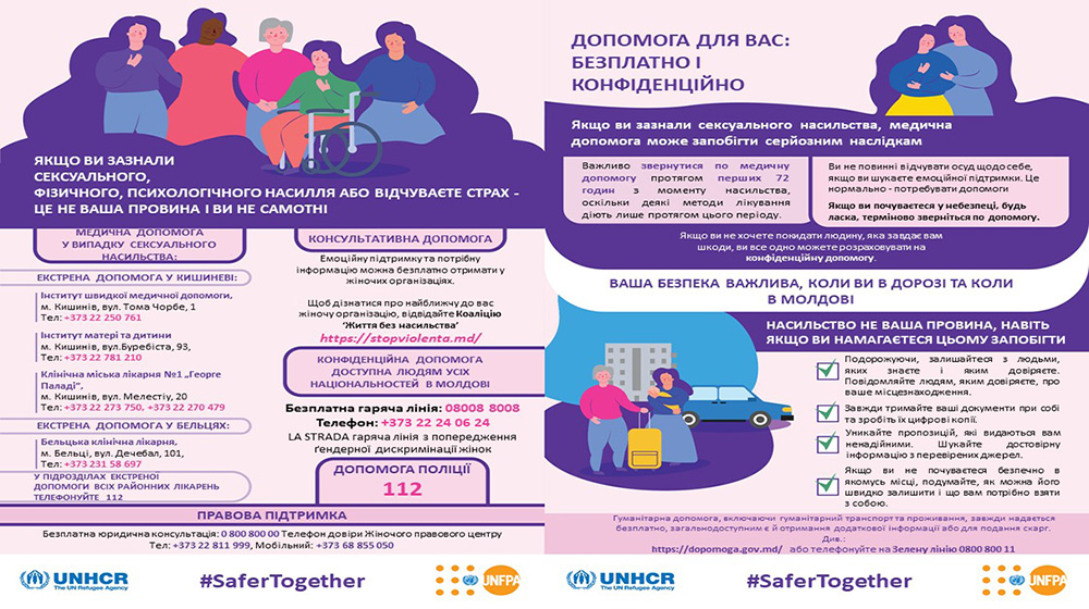 Referral card on gender-based violence in Ukrainian language