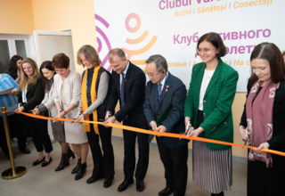 Partners cutting the ribbon at the launch of the Active Ageing Center