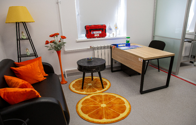 Renovated room for counseling the victims and survivors of sexual violence in the Center of Forensics Medicine