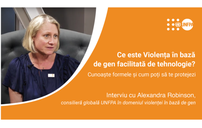 Alexandra Robinson, consilieră globală UNFPA în domeniul violenței pe bază de gen facilitată de tehnologie