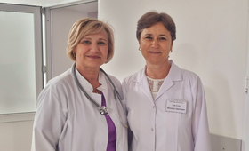 Two doctors from Soroca Hospital smiling