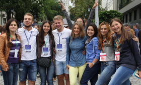 Young people celebrating International Youth Day 