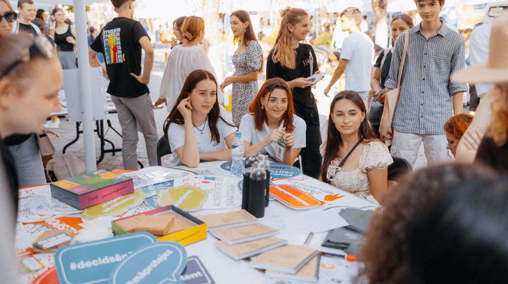 Young people play No Taboo at the Youth Festival 2024, Chisinau