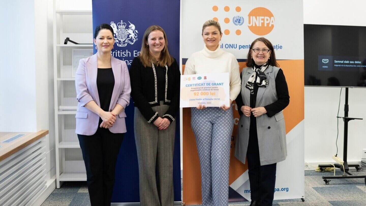 Four women-led organizations will each receive a grant of 92,000 MDL to develop community initiatives for the prevention of gender-based violence (GBV).