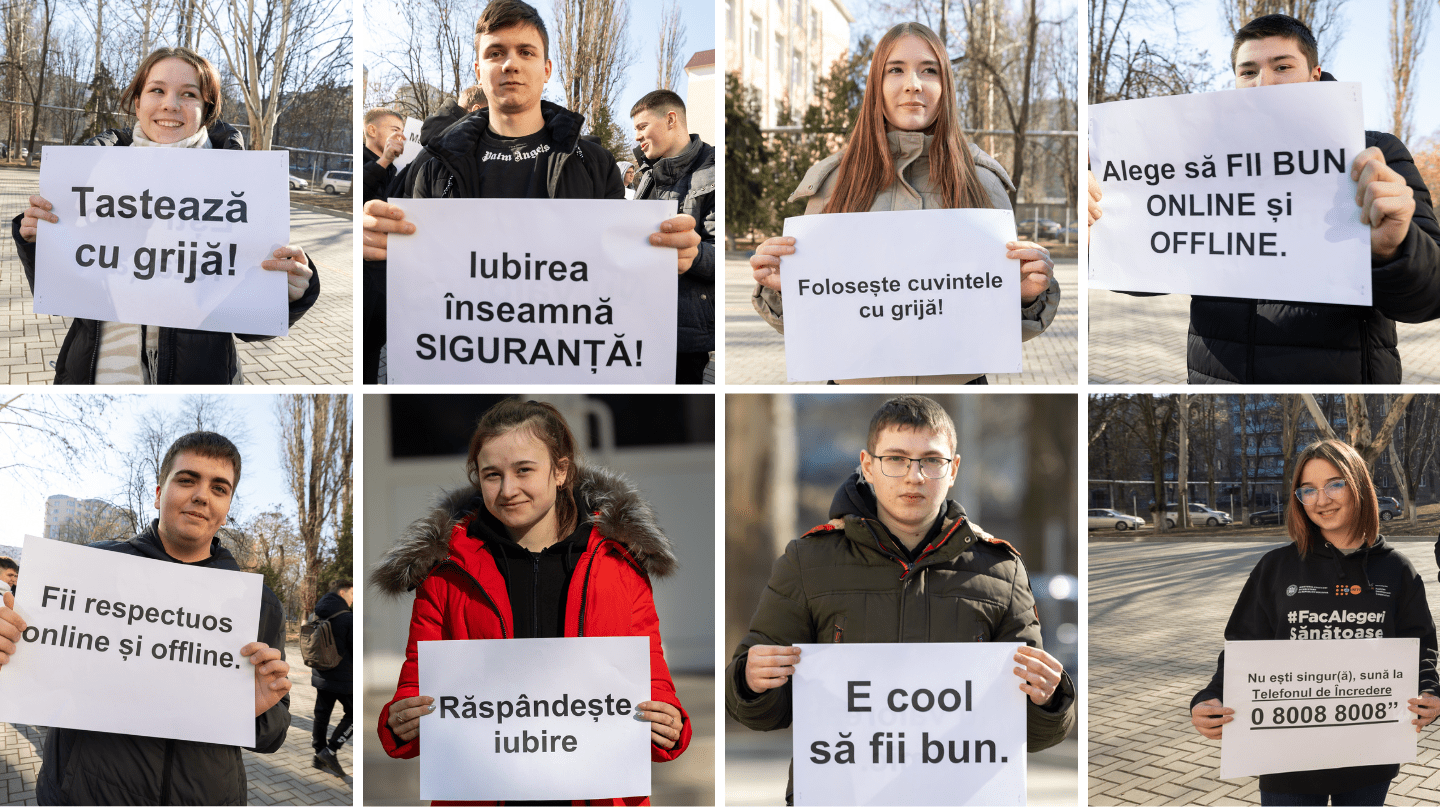 Young people from the Center of Excellence in Informatics and Information Technologies, the College of Ecology, and the Center of Excellence in Transport participating in the flash mob