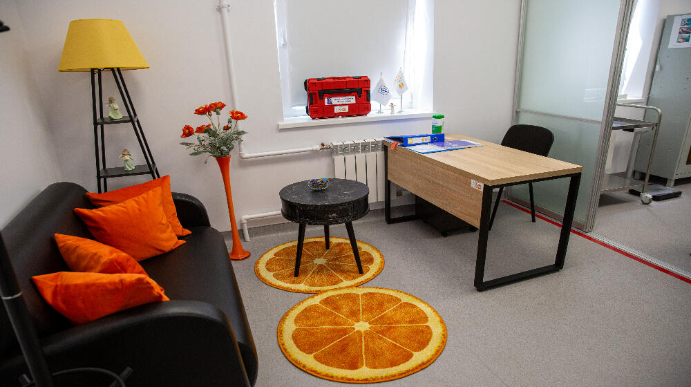 Renovated room for counseling the victims and survivors of sexual violence in the Center of Forensics Medicine