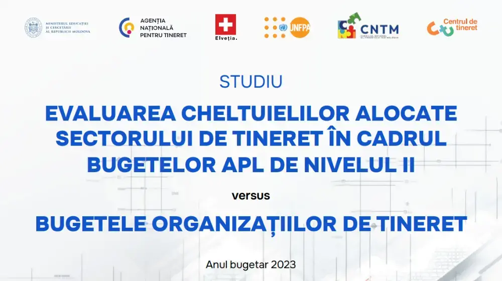 Studiu: Evaluarea cheltuielilor alocate sectorului de tineret în cadrul bugetelor APL de nivelul II