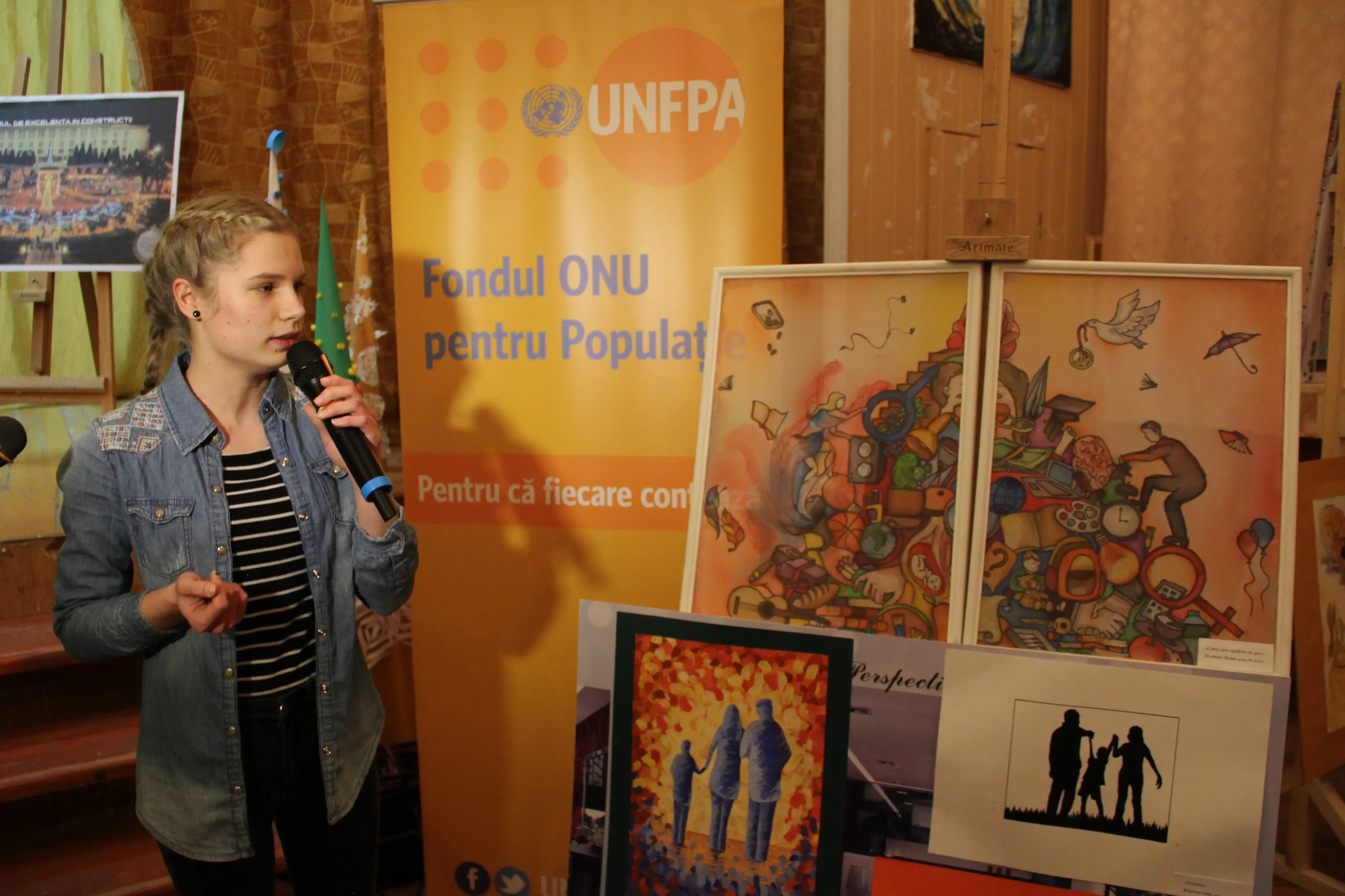 60 young artists participated in the UNFPA exhibition "The World We Want to Build"