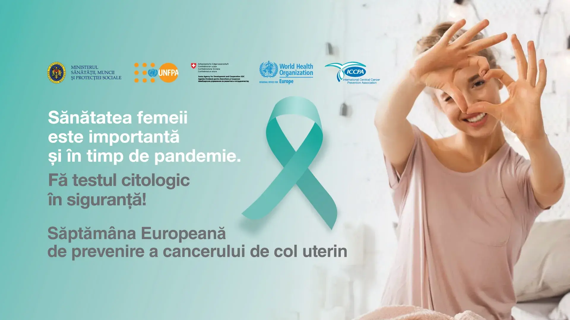 Păstrează sănătatea. Fă testul citologic! Astăzi începe Săptămâna de prevenire a cancerului de col uterin