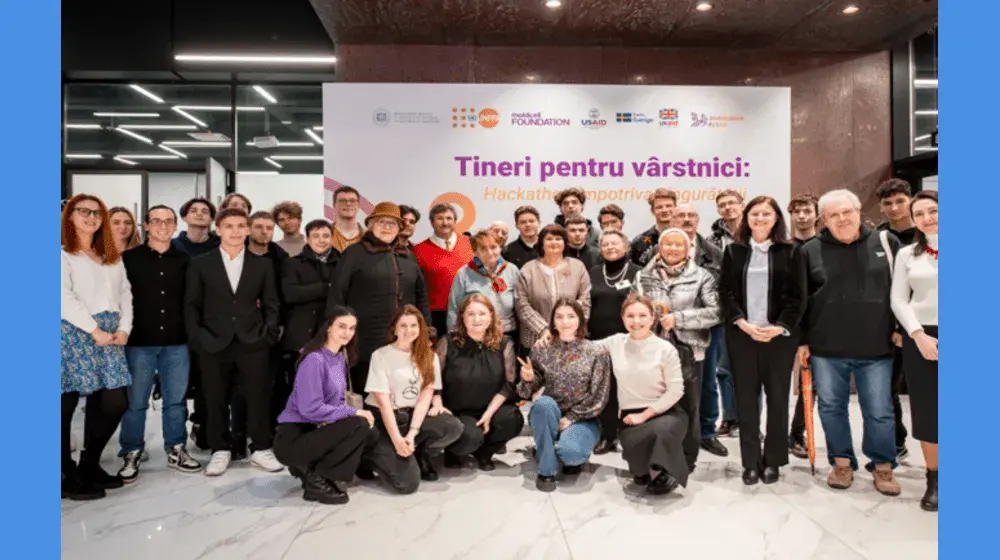 A team of young people from Moldova has won $15,000 for developing an IT app to support lonely older people