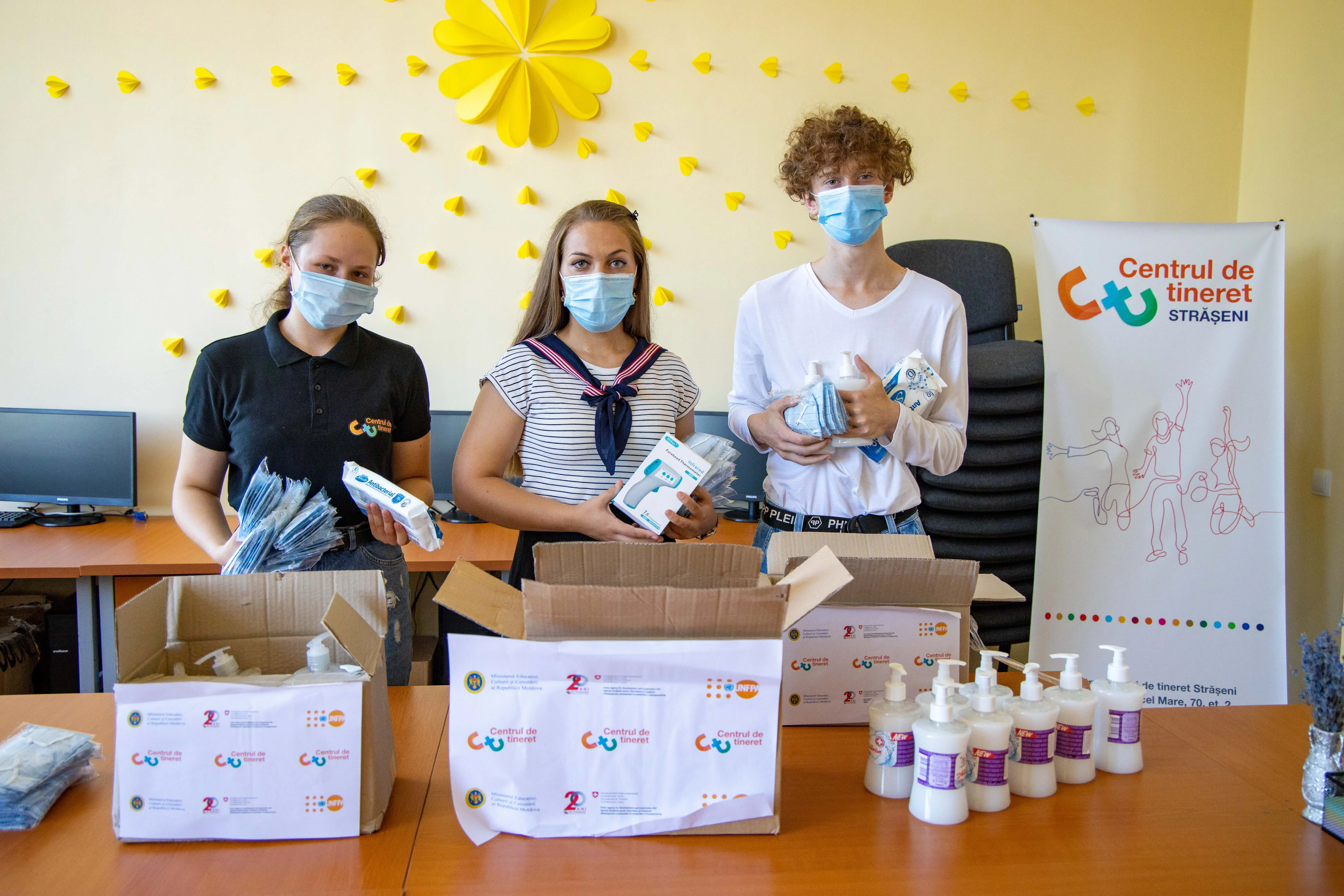 All 44 Youth Centers from Moldova received protection equipment against COVID-19