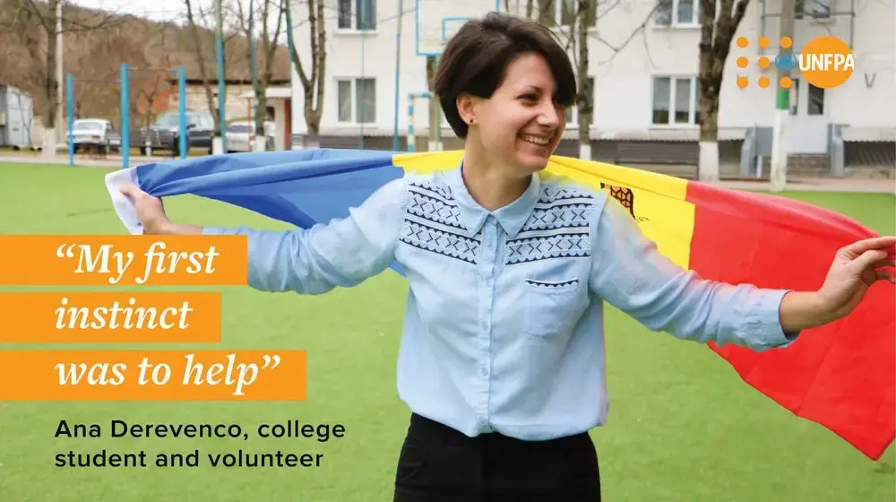 Ana Derevenco, college student and volunteer: "My first instinct was to help"