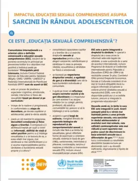 Factsheet//ESC și sarcina în rândul adolescentelor