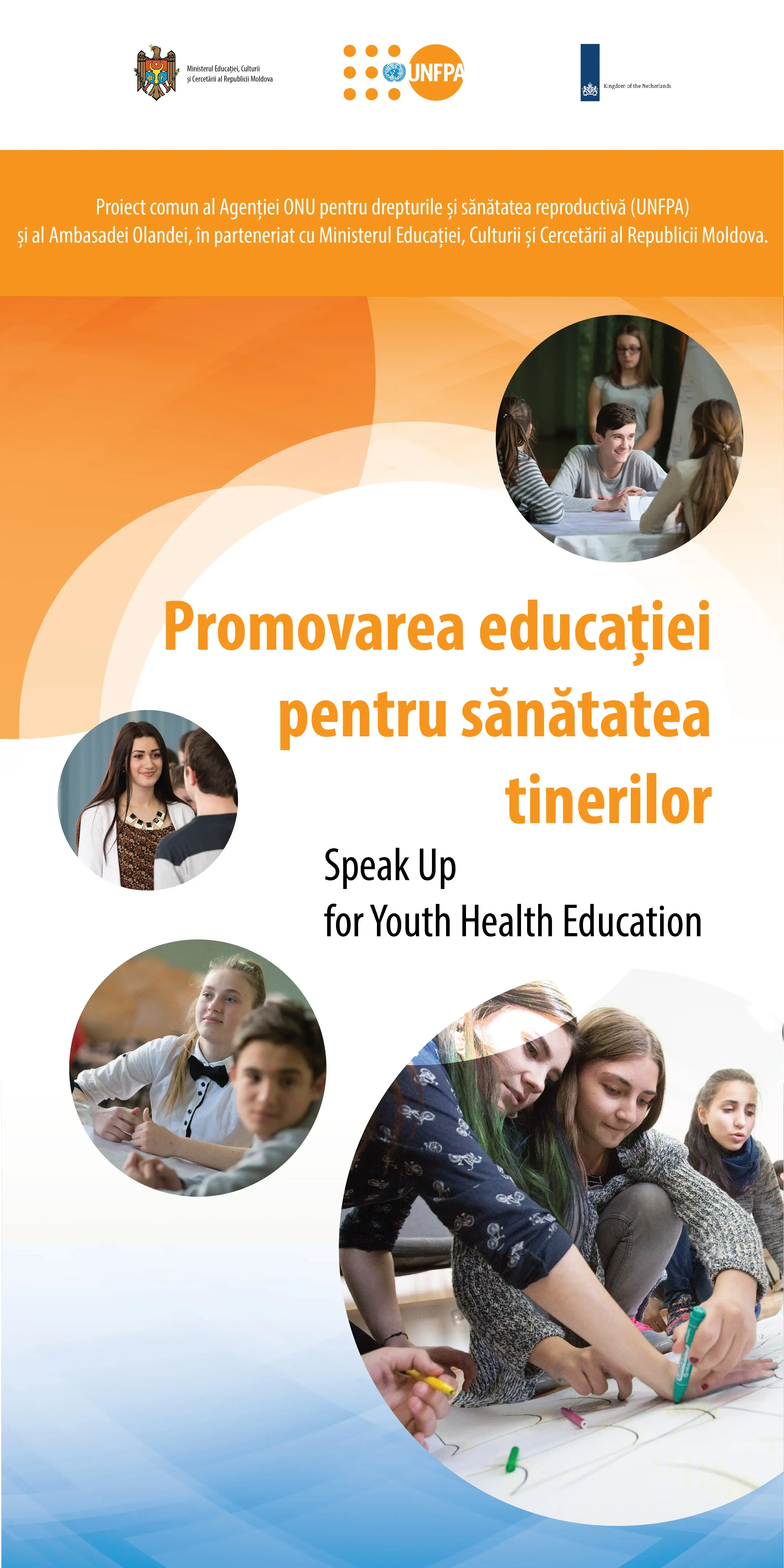 "Promovarea educației pentru sănătate a tinerilor". Fișă de proiect.