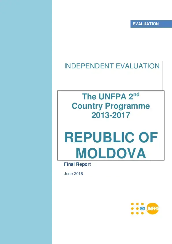 The UNFPA 2nd  Country Programme 2013-2017 Evaluation