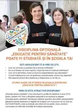 Disciplina "Educație pentru sănătate - dreptul meu, alegerea mea" poate fi studiată și în școala ta!