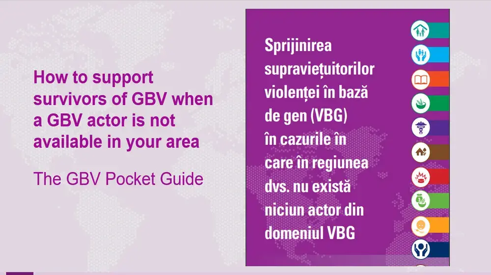 Sprijinirea supraviețuitorilor violenței în bază de gen (VBG) în cazurile în care în regiunea dvs. nu exista niciun actor din domeniul VBG