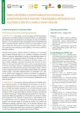 Fișă de proiect: Îmbunătățirea disponibilității administrative pentru urmărirea progresului agendei CIPD în cadrul ODD-rilor