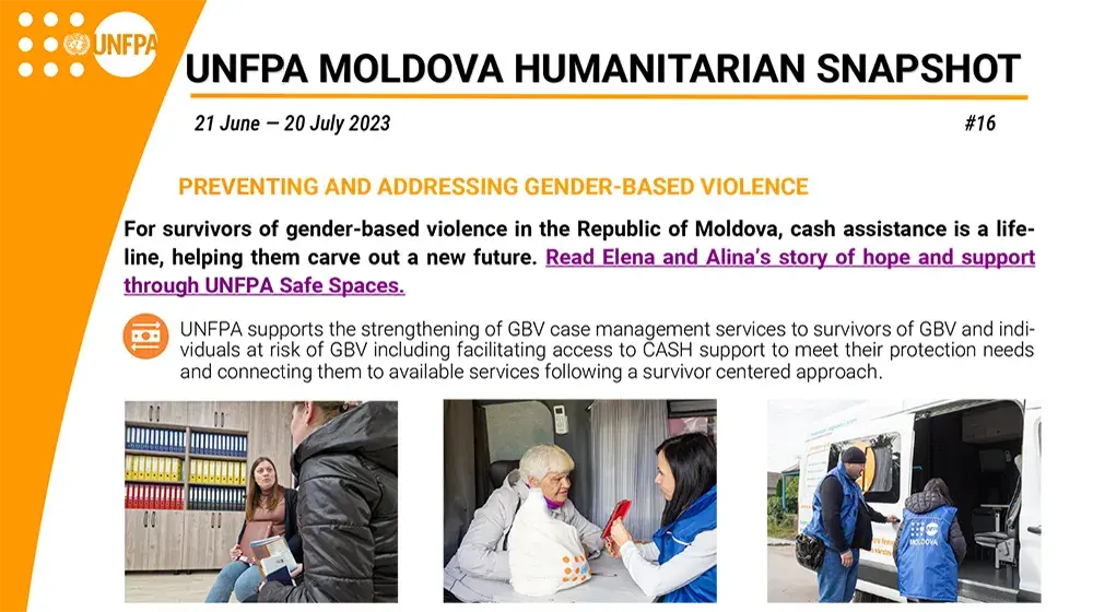 UNFPA Moldova Humanitarian Snapshot #16